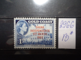 Фото марки Брит. Голд Кост надпечатка 1957г **