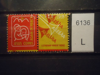 Фото марки США Благотворительная марка лютеранской общины, обслуживающих людей с отклонениями Скупоном *