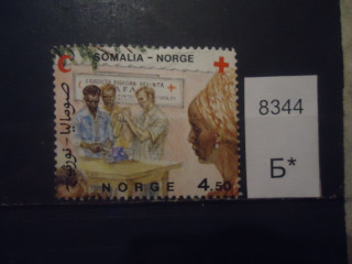 Фото марки Норвегия-Сомали 1987г совместный выпуск **