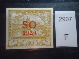 Фото марки Чехословакия 1920г надпечатка *