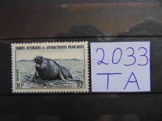 Фото марки Французская Антарктика 1956г *