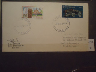 Фото марки Новая Зеландия конверт 1981г