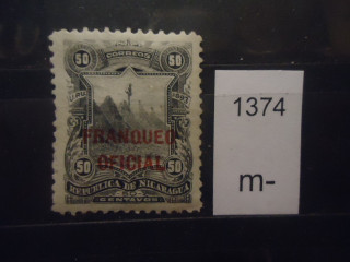 Фото марки Никарагуа 1893г надпечатка *
