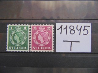 Фото марки Британская Св. Люсия 1953г **