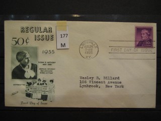 Фото марки США 1955г FDC (первый день гашения)