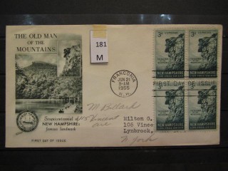 Фото марки США 1955г FDC (первый день гашения)