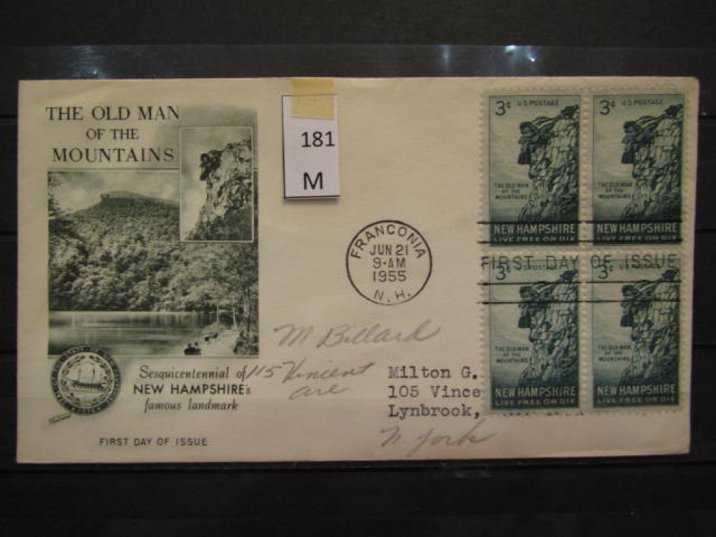 Фото марки США 1955г FDC (первый день гашения)