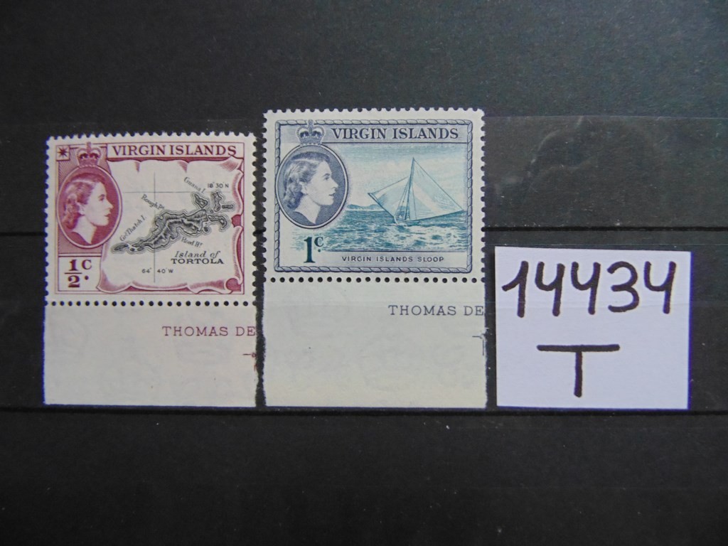 Фото марки Британские Виргинские острова 1956г **