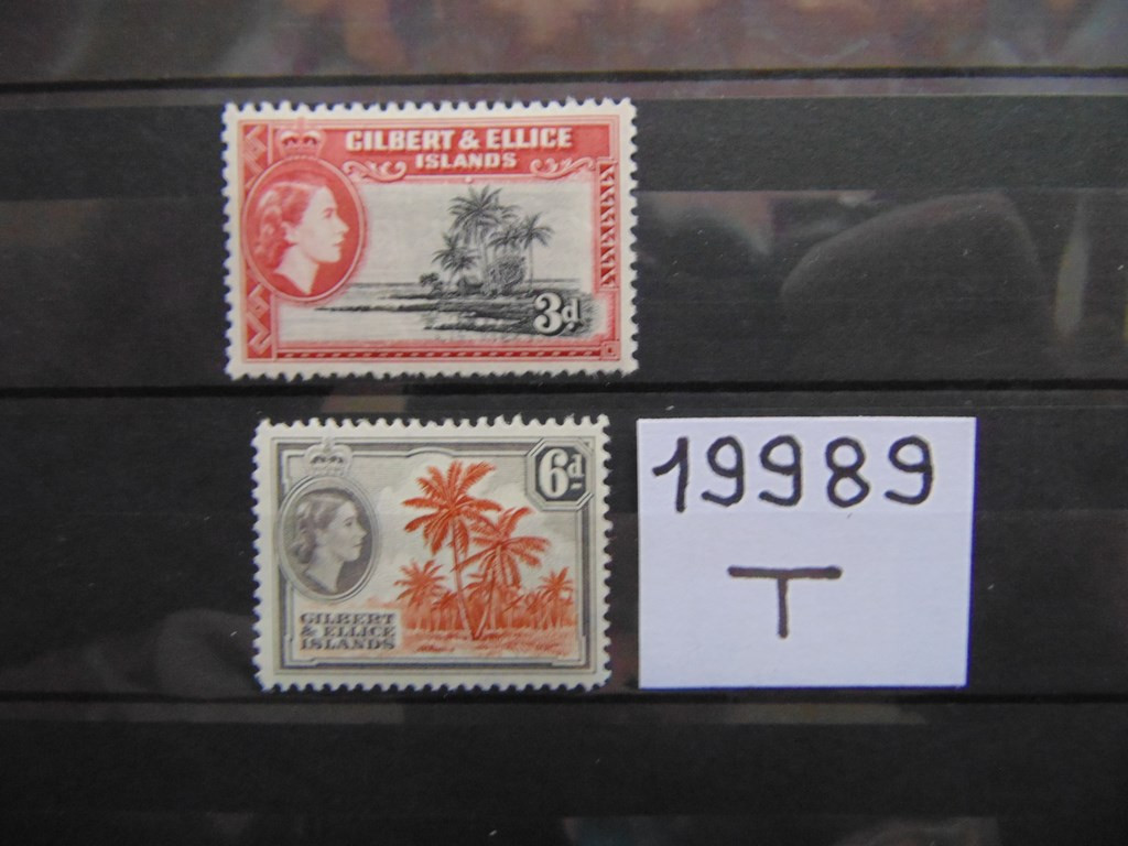 Фото марки Британские Гилберт и Эллис 1956г **
