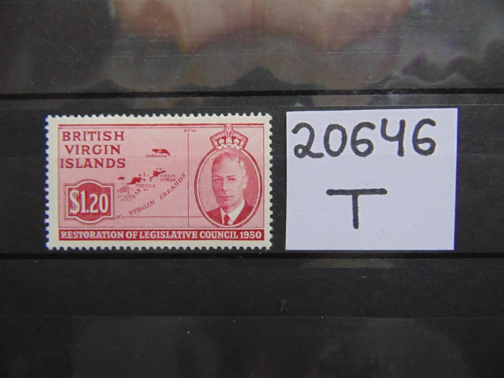 Фото марки Британские Виргинские Острова 1951г *