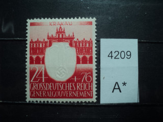 Фото марки Германская оккупация Польши 1943г **
