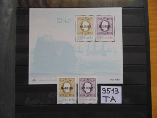 Фото марки Португальская Мадейра блок+марка 1980г **