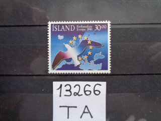 Фото марки Исландия марка 1990г **