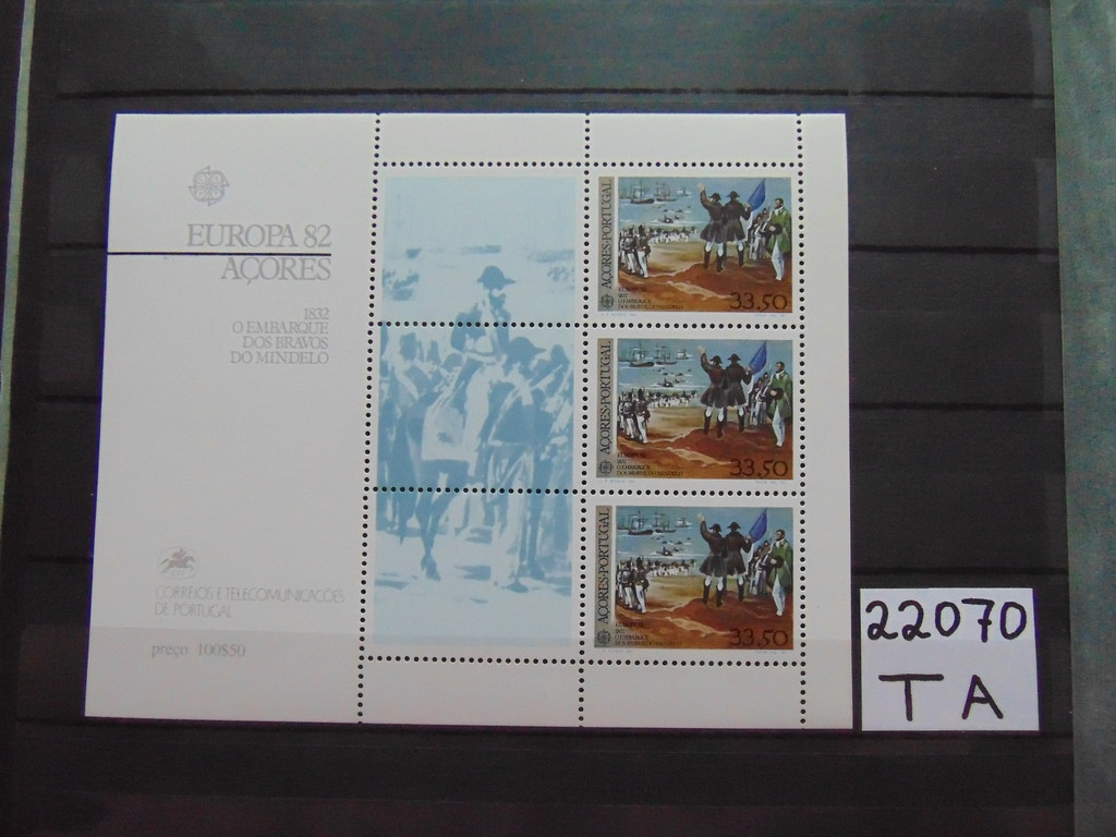 Фото марки Португальские Азорские Острова блок 1982г **