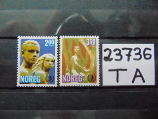 Фото марки Норвегия серия 1985г **