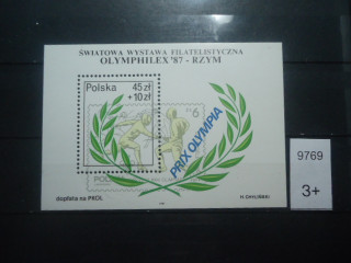 Фото марки Польша 1987г блок **