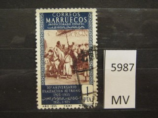 Фото марки Испан. Марокко 1955г