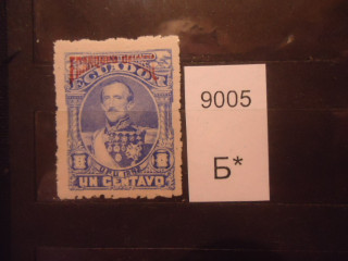 Фото марки Эквадор 1892г надпечатка *