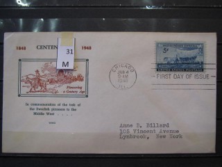 Фото марки США 1948г FDC (первый день гашения)