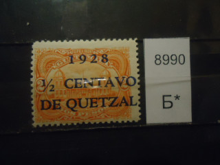Фото марки Гватемала 1928г надпечатка *