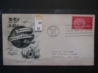 Фото марки США 1949г FDC (первый день гашения)