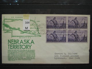 Фото марки США 1954г FDC (первый день гашения)