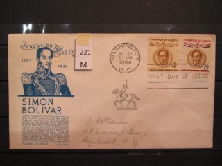 Фото марки США 1958г FDC (первый день гашения)