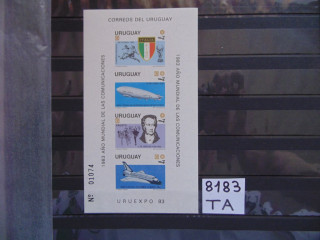 Фото марки Уругвай блок 1983г **