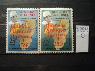 Фото марки Гвинея серия 1962г надпечатка *