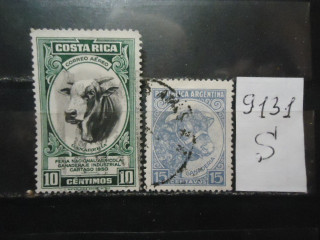 Фото марки Коста Рика/Аргентина 1950г