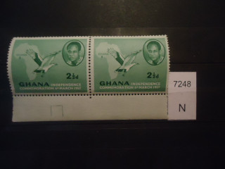Фото марки Гана 1957г сцепка **