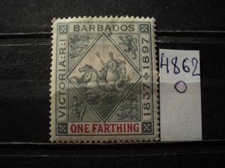 Фото марки Брит. Барбадос 1897г *