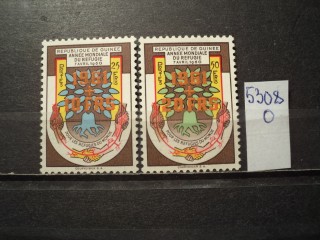 Фото марки Гвинея серия 1961г надпечатка *