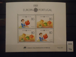 Фото марки Португалия блок 1989г 45 евро **