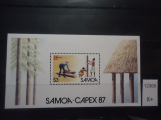 Фото марки Самоа 1987г блок **
