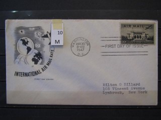 Фото марки США 1947г FDC (первый день гашения)