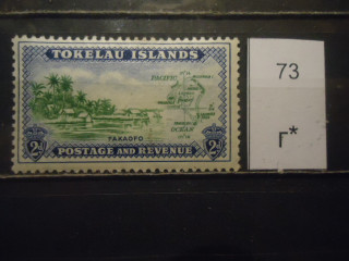 Фото марки Токелау острова 1948г *