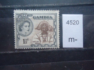 Фото марки Брит. Гамбия 1953г