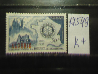 Фото марки Франц. Алжир 1955г надпечатка *
