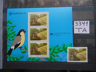 Фото марки Португальские Азоры блок+марка 1986г **
