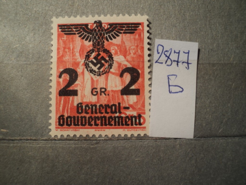 Фото марки Германская оккупация Польши 1940г **