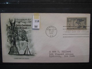 Фото марки США 1951г FDC (первый день гашения)