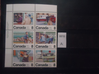Фото марки Канада 1974г сцепка **