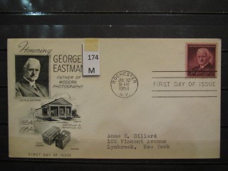 Фото марки США 1954г FDC (первый день гашения)