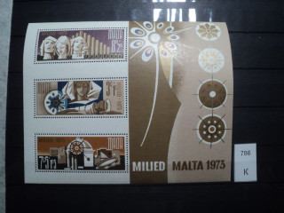 Фото марки Мальта блок 1973г **