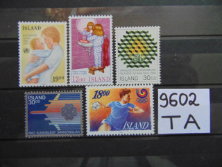 Фото марки Исландия подборка одиночных марок 1984-88 **