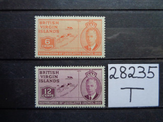 Фото марки Британские Виргинские Острова 1951г **