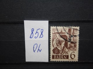 Фото марки Французская Оккупация Бадена 1948г **