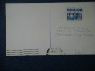 Фото марки США 1965г почтовая карточка