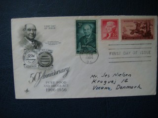 Фото марки США конверт 1956г FDC **